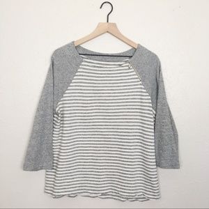 5/$25 Loft lightweight terry cloth stripe pullover